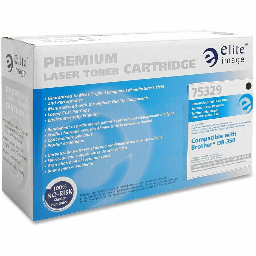 Elite Image Remanufactured Drum Cartridge Alternative For Brother DR350 Laser Print Technology - 12000 Pages - Black - 1 Each (75329)