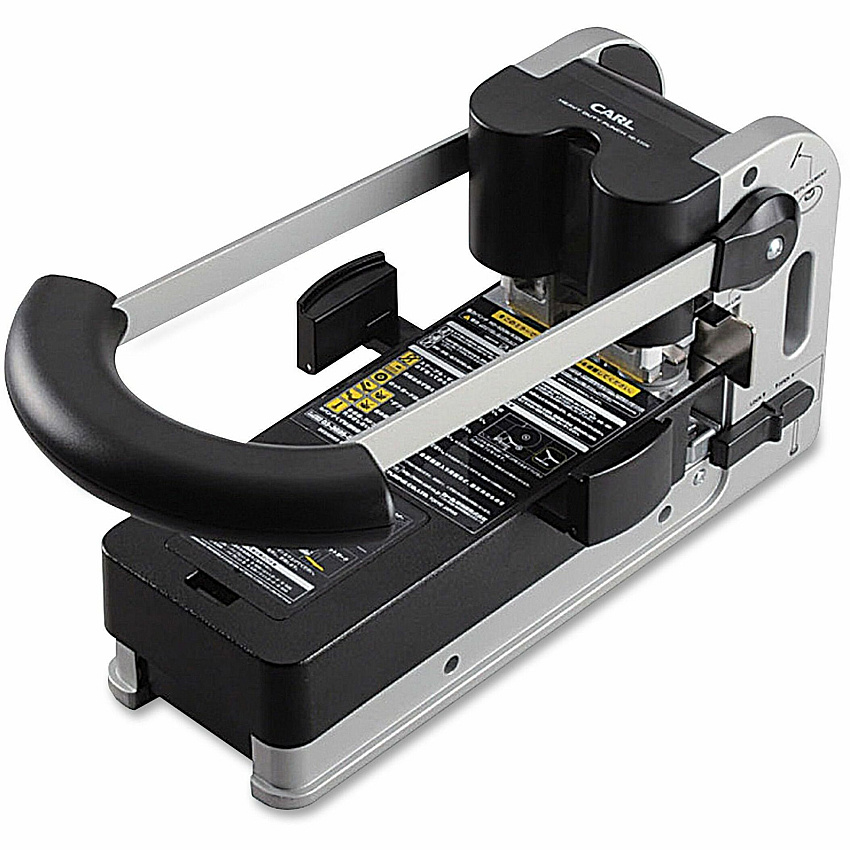 CARL Extra Heavy-duty Two-hole Punch 2 Punch Head(s) - 300 Sheet of 20lb Paper - 1/4" Punch Size - Round Shape - Silver (62300)