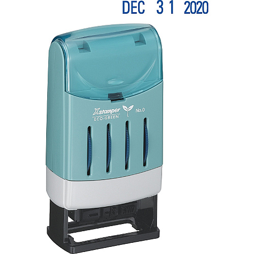 Xstamper VersaDater Large Type Date Stamp Date Stamp - FAXED, PAID, REC'D - Blue - Recycled - 1 Each (52113)
