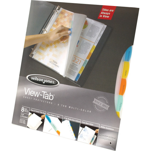 Wilson Jones View-Tab 8 Multi-tab Sheet Protectors (W55115)