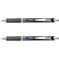EnerGel EnerGel RTX Liquid Gel Pens 0.7 mm Medium Needle Pen Point - Refillable - Retractable - Black Ink - Gel-based - Blue Barrel - Stainless Steel Tip - 2 / Pack (BLN77BP2A)