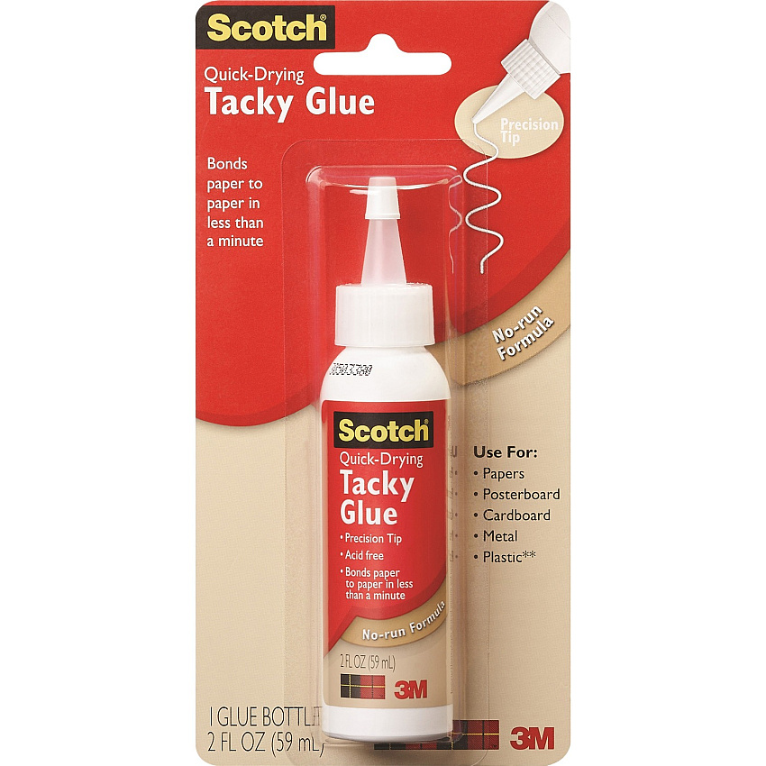 Scotch Quick-drying Tacky Glue 2 oz - Clear - 1 / Pack (6052)