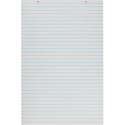 Pacon Ruled Chart Pad 100 Sheets - Glue - Front Ruling Surface - 1" Ruled - 24" x 36" Sheet Size - White Paper - Chipboard Backing, Hole-punched, Recyclable - 1 Each (3052)