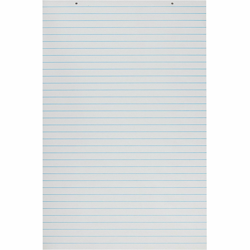 Pacon Ruled Chart Pad 100 Sheets - Glue - Front Ruling Surface - 1" Ruled - 24" x 36" Sheet Size - White Paper - Chipboard Backing, Hole-punched, Recyclable - 1 Each (3052)