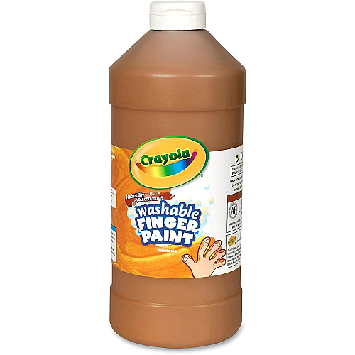 Crayola Washable Finger Paint 1 Color(s) - Brown - 2 lb - Washable - 1 Each (551332007)