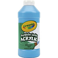 Crayola Portfolio Series Acrylic Paint Brilliant Blue - 16 fl oz - 1 Each (204016570)