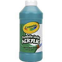 Crayola Portfolio Series Acrylic Paint Phthalo Green - 16 fl oz - 1 Each (204016317)