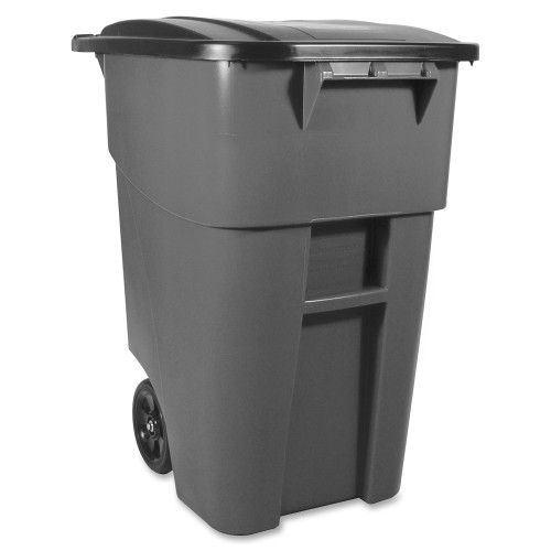 Rubbermaid Commercial Products Rubbermaid Commercial Brute Rollout Container with Lid (9W2700GRAY)