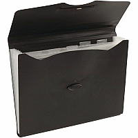 Mead Expanding File 9 1/4" x 13" - 6 Pocket(s) - Poly - Assorted - Moisture Resistant, Elastic Closure - 1 Each (35914)