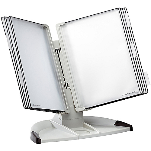 Tarifold Modular Desktop Reference System Desktop - 10 Panels - Removable Sleeve, Wire-reinforced - White - 1 Each (TD271)