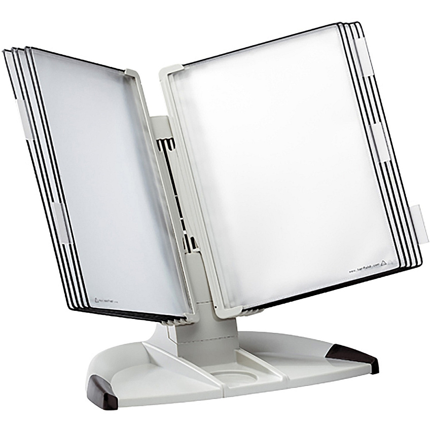 Tarifold Modular Desktop Reference System Desktop - 10 Panels - Removable Sleeve, Wire-reinforced - White - 1 Each (TD271)