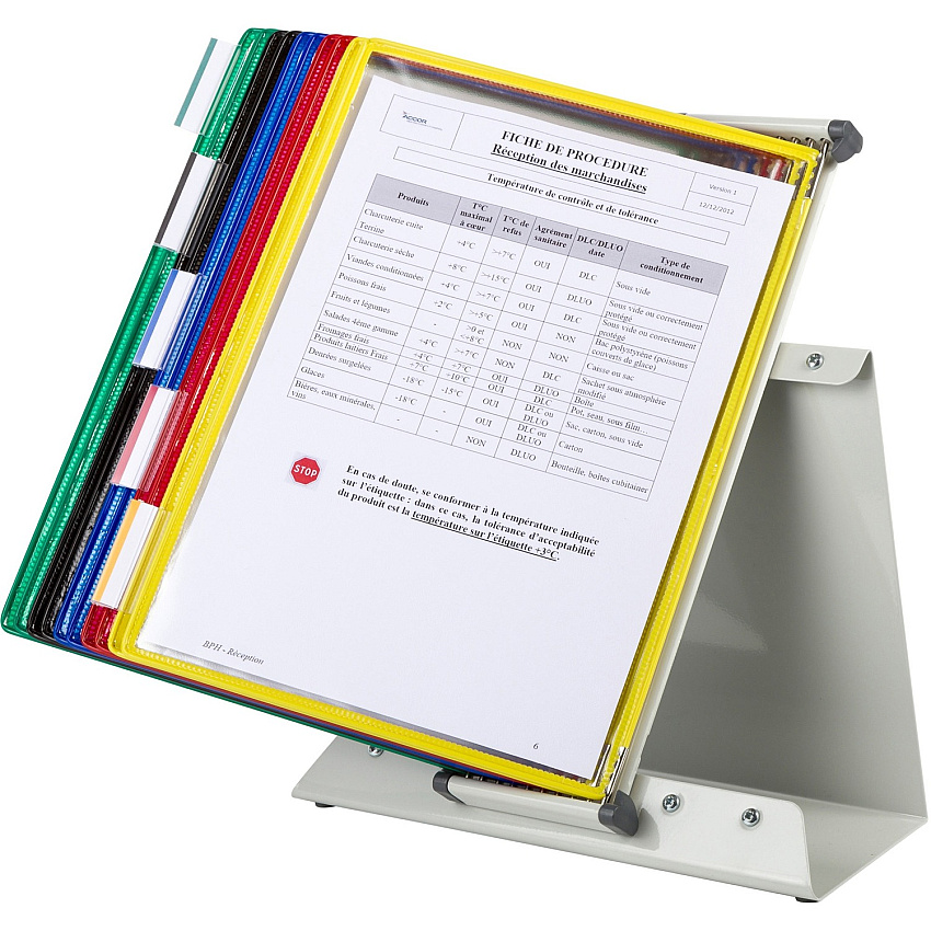 Djois by Tarifold Desktop Reference System Desktop - 10 Panels - Wire-reinforced - 1 Each (D291)