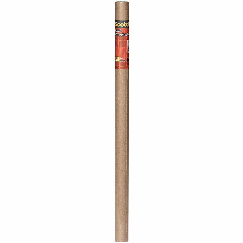 Scotch Postal Wrapping Paper 30" Width x 15 ft Length - 60 lb Basis Weight - Kraft - Brown - 1 Roll (7900)
