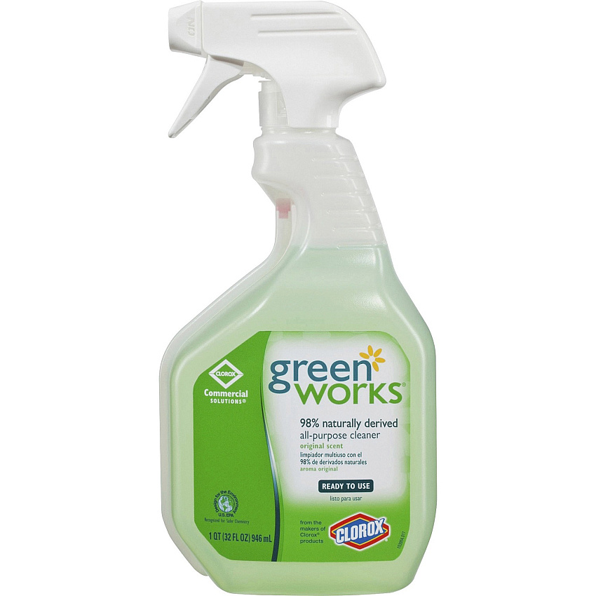 Clorox Commercial Solutions Green Works All Purpose Cleaner Spray - 32 fl oz (1 quart) - 1 Each - Green (00456)