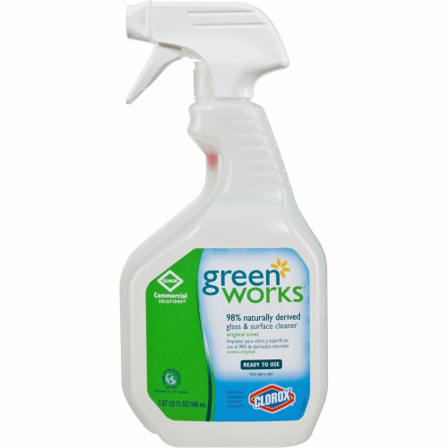 Green Works Glass & Surface Cleaner, Original, 32oz Smart Tube Spray Bottle (00459)
