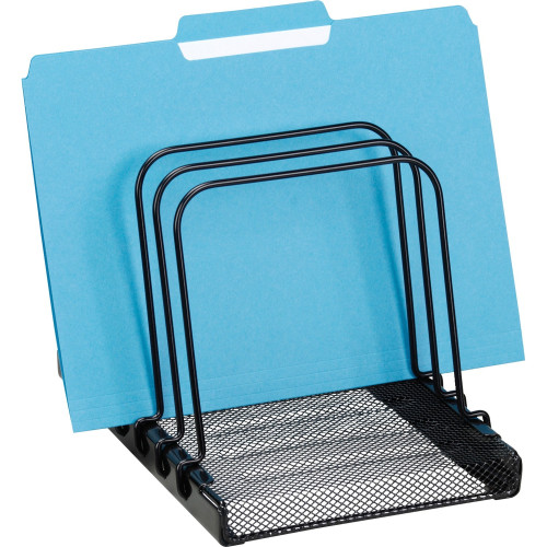 Rolodex Mesh Flip Document Holder, 5 Sections, Letter Size Files, 10.25" x 7.5" x 7.5", Black/Silver (1742323)