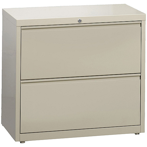 Lorell Fortress Series Lateral File 36" Width x 18.6" Depth x 28.1" Height - 2 x Drawer(s) for File - Legal, Letter, A4 - Lateral - Rust Proof, Leveling Glide, Interlocking, Ball-bearing Suspension, Label Holder - Putty - Baked Enamel - Steel - (LLR60447)