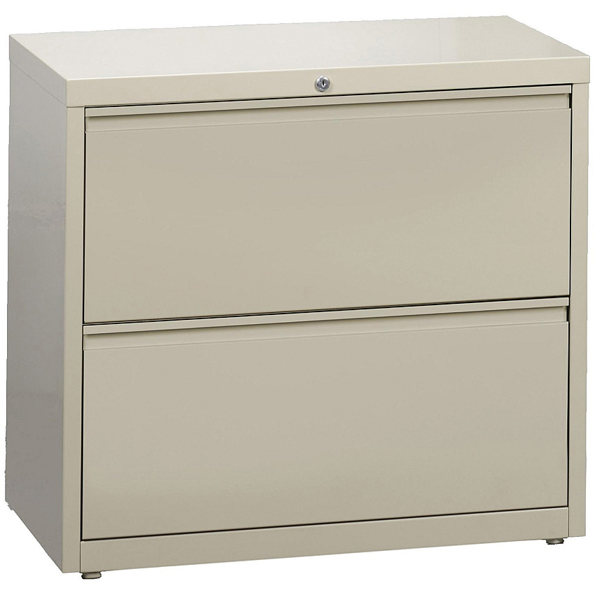 Lorell Fortress Series Lateral File 36" Width x 18.6" Depth x 28.1" Height - 2 x Drawer(s) for File - Legal, Letter, A4 - Lateral - Rust Proof, Leveling Glide, Interlocking, Ball-bearing Suspension, Label Holder - Putty - Baked Enamel - Steel - (LLR60447)