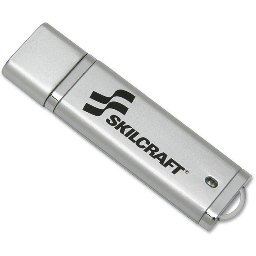 SKILCRAFT 2GB USB 2.0 Flash Drive 2 GB - USB 2.0 - 30 MB/s Read Speed - 20 MB/s Write Speed - Silver - Lifetime Warranty - 1 / Each (7045015584986)