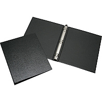 SKILCRAFT Leather Grain Ring Binder 1" Binder Capacity - Letter - 8 1/2" x 11" Sheet Size - 3 x Round Ring Fastener(s) - Internal Pocket(s) - Leather - Black - Recycled - 1 Each (7510002816180)