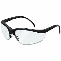 MCR Safety Klondike Safety Glasses Ultraviolet Protection - Clear Lens - Matte Black Frame - Lightweight - 1 Each (KD110)
