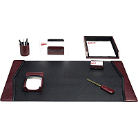 Dacasso Two-Toned Leather 7-Piece Desk Pad Kit 1 Each (D7004)