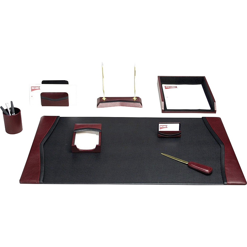 Dacasso Two-Toned Leather 8-Piece Desk Pad Kit 1 Each (D7012)