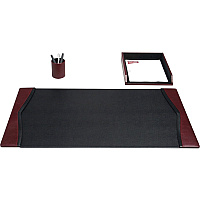Dacasso Two-Tone Leather 3-Piece Desk Pad Kit 1 Each (D7037)