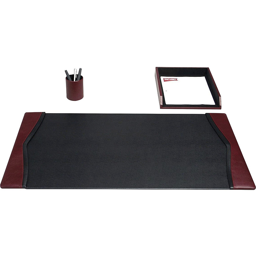 Dacasso Two-Tone Leather 3-Piece Desk Pad Kit 1 Each (D7037)