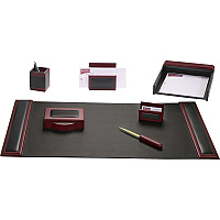 Dacasso Rosewood & Leather Desk Set 1 Each (D8004)