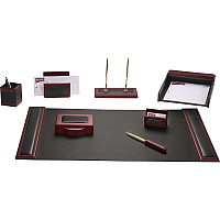 Dacasso Rosewood & Leather Desk Set 1 Each (D8012)