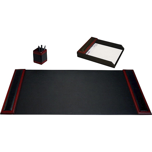 Dacasso Rosewood & Leather Desk Set 1 Each (D8037)