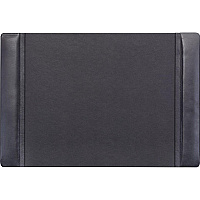 Dacasso Side-Rail Desk Pad Rectangular - 25.5" Width x 17.25000" Depth - Felt Backing - Leather - Black - 1 Each (P1002)