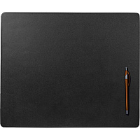 Dacasso Conference Pad Rectangular - 17" Width x 14" Depth - Felt Backing - Leather - Black - 1 Each (P1010)