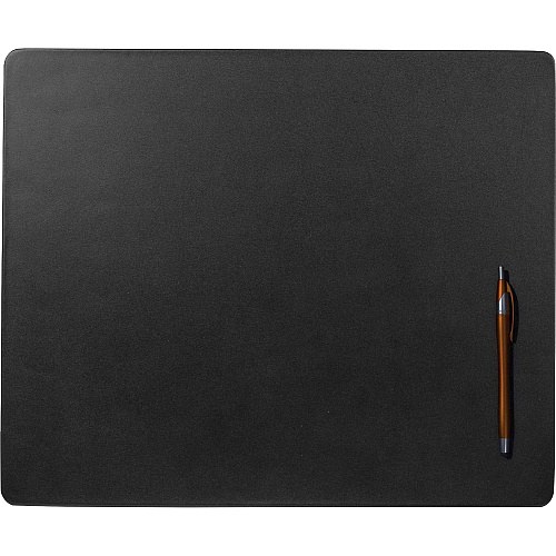 Dacasso Conference Pad Rectangular - 17" Width x 14" Depth - Felt Backing - Leather - Black - 1 Each (P1010)