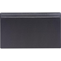 Dacasso Top Rail Desk Pad Rectangular - 34" Width x 20" Depth - Felt Black Backing - Leather - Black - 1 Each (P1021)