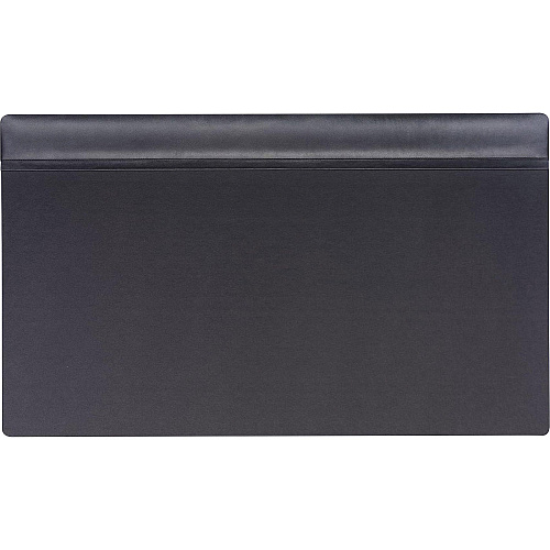 Dacasso Top Rail Desk Pad Rectangular - 34" Width x 20" Depth - Felt Black Backing - Leather - Black - 1 Each (P1021)
