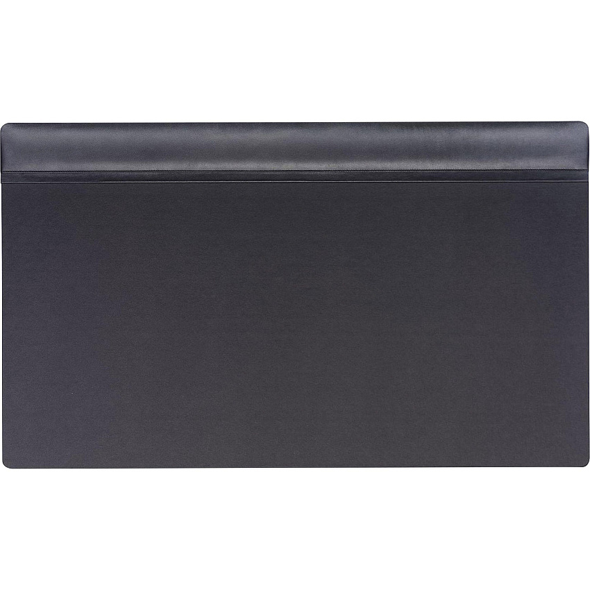 Dacasso Top Rail Desk Pad Rectangular - 34" Width x 20" Depth - Felt Black Backing - Leather - Black - 1 Each (P1021)