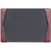 Dacasso Leather Side-Rail Desk Pad Rectangular - 25.5" Width x 17.25000" Depth - Felt Black Backing - Leather - Burgundy - 1 Each (P7002)