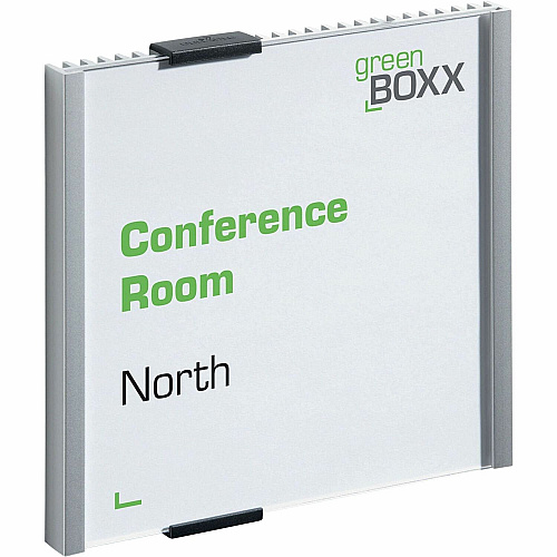 DURABLE Aluminum/Acrylic Information Sign Panel 6.1" Width x 6.1" Height - Wall Mountable - Indoor - Acrylic, Aluminum - 1 Each (480223)