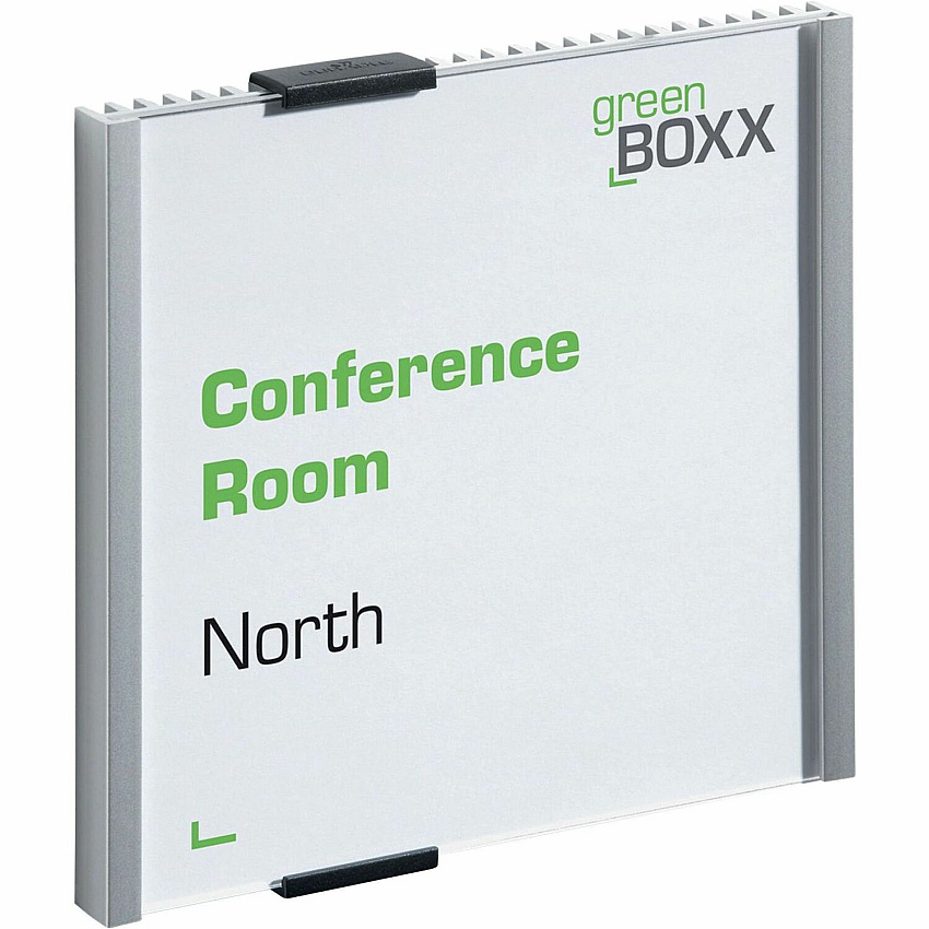 DURABLE Aluminum/Acrylic Information Sign Panel 6.1" Width x 6.1" Height - Wall Mountable - Indoor - Acrylic, Aluminum - 1 Each (480223)