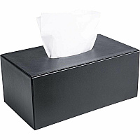 Dacasso Rectangular Tissue Box Cover Letter, Legal - 8.5" x 11" , 8.5" x 14" - Black - 1 Each (A1077)