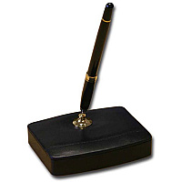 Dacasso Single Pen Stand Leather - Black - 1 Each (A1025)