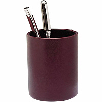 Dacasso Pencil Cup Leather - Black, Burgundy - 1 Each (A7010)