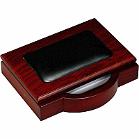 Dacasso Rosewood & Leather Memo Holder Leather, Wood - Black - 1 Each (A8009)