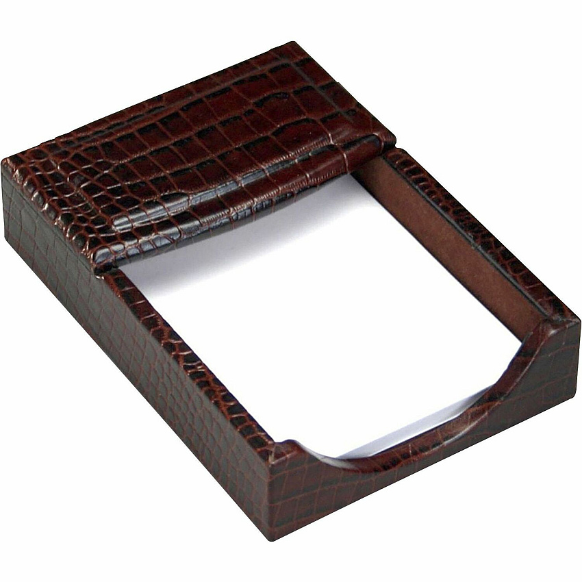Dacasso Crocodile Embossed Memory Holder Leather - Brown - 1 Each (A2009)