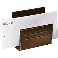 Dacasso Letter Holder Leather - Rustic Brown - 1 Each (A3208)