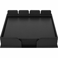 Dacasso Leather Conference Room Set Leather, Velveteen - Black - 1 Each (D1053)