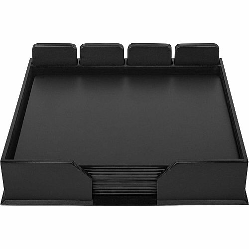 Dacasso Leather Conference Room Set Leather, Velveteen - Black - 1 Each (D1053)