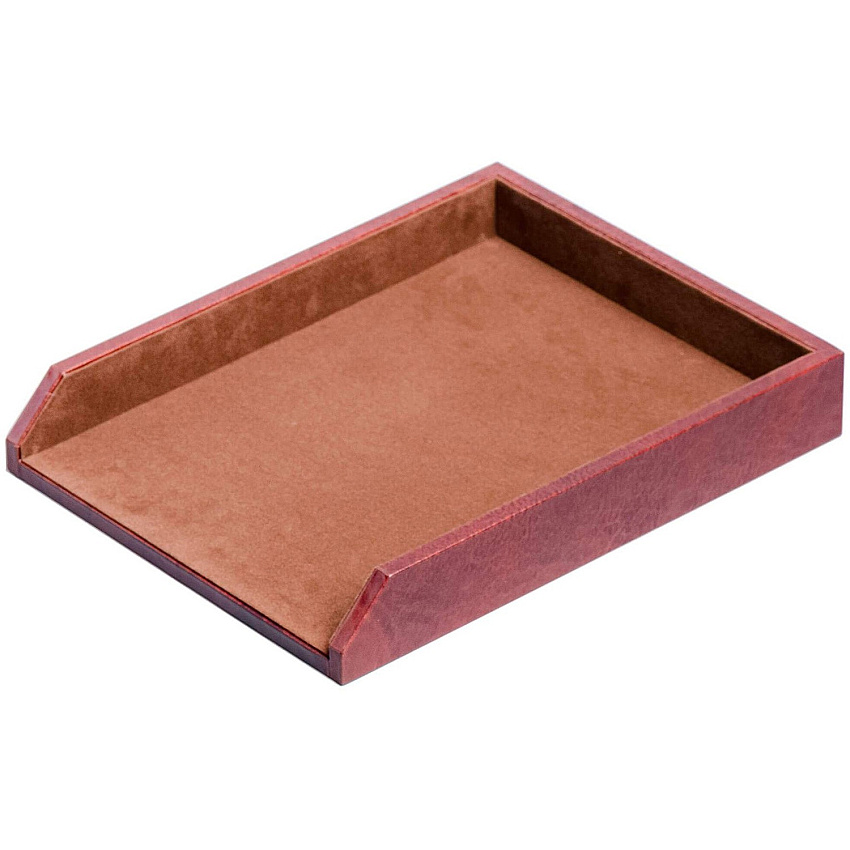 Dacasso Front Load Letter/Legal Tray 2" Height x 10.50" Width x 13.75" Length - Mocha - Leather - 1 Each (A3001)